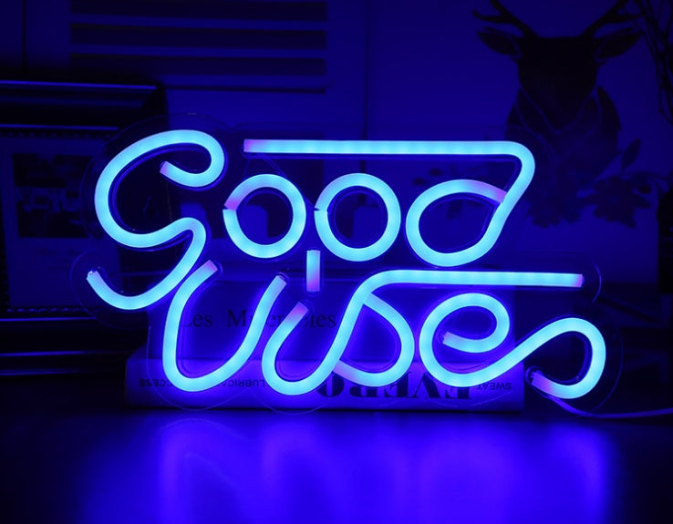 Acrylic LED Neon Sign Wall Light | USB 5V | IP42 | 500,000hr | Transparent Backboard | 4 Designs | Party, Bar & Interior Wall Decor