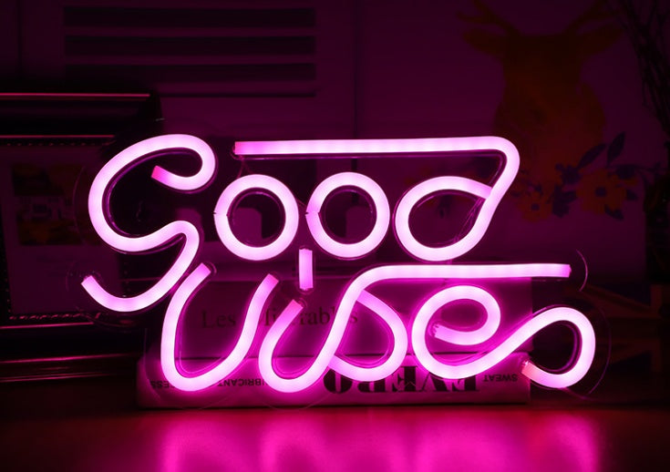 Acrylic LED Neon Sign Wall Light | USB 5V | IP42 | 500,000hr | Transparent Backboard | 4 Designs | Party, Bar & Interior Wall Decor