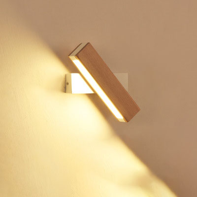 Wooden LED Wall Sconce | 4W & 6W | Warm, Neutral & White Light | 111–240V | Wood Shade | Modern Minimalist | Small & Large | Black & White | Living Room, Bedroom & Dining