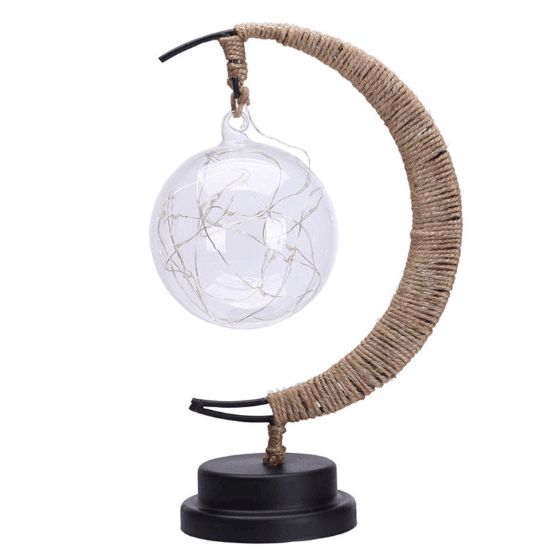 Glass Pendant LED Fairy String Light | 2m | 20 LEDs | Copper Wire | Apple, Ball, Star & Rattan | Battery & USB | Room & Party Decor