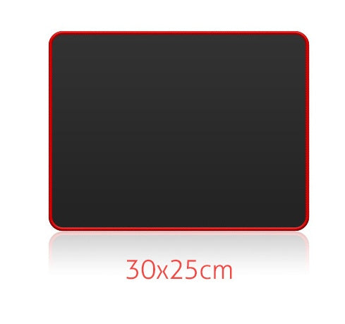 Gaming Mouse Pad | Black & Red | Non-Slip Rubber Base, Wrist Guard | 4 Sizes | Office & Gaming