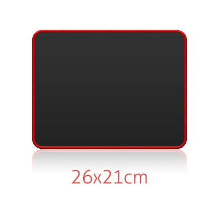 Gaming Mouse Pad | Black & Red | Non-Slip Rubber Base, Wrist Guard | 4 Sizes | Office & Gaming