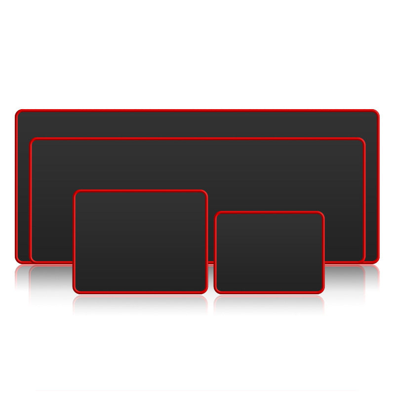 Gaming Mouse Pad | Black & Red | Non-Slip Rubber Base, Wrist Guard | 4 Sizes | Office & Gaming