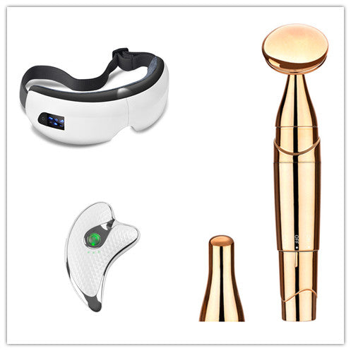 Bluetooth Eye Massager | Air Pressure | Hot Compress | Vibration | 3–6 Modes | 1200mAh | Leather Case | Eye Fatigue, Dark Circles & Sleep Aid