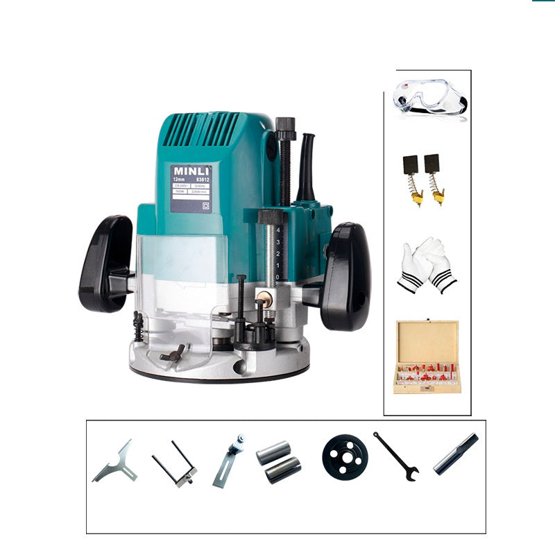 Multifunctional Electric Wood Router & Trimmer | 930W / 1650W / 2200W, 22000 RPM, 12.7mm Chuck