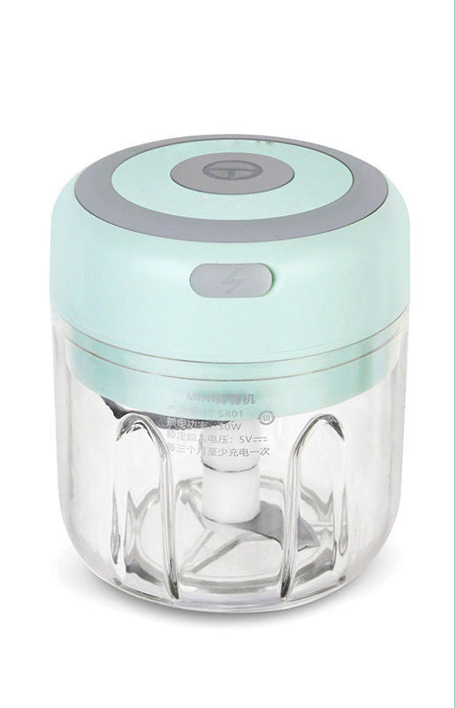 Mini Electric USB Rechargeable Garlic & Food Chopper | 30W | 1200mAh | BPA-Free | Stainless Steel Blade | 100ml, 250ml & 350ml | Green, Pink & White | Kitchen Tool