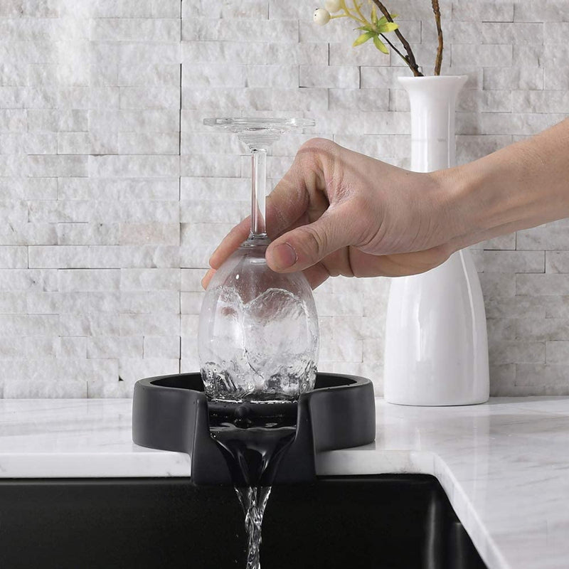 Stainless Steel High-Pressure Cup Washer | Automatic Push | Bar & Kitchen | Black, Gold & Silver | Multiple Sizes & Brush Attachments
