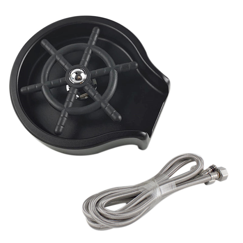 Stainless Steel High-Pressure Cup Washer | Automatic Push | Bar & Kitchen | Black, Gold & Silver | Multiple Sizes & Brush Attachments