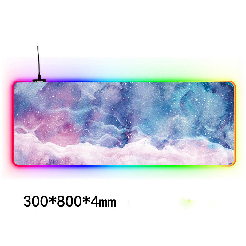 RGB LED Gaming Mouse Pad | Luminous Lighting | Waterproof Cloth | Stitched Edges | 7 Sizes