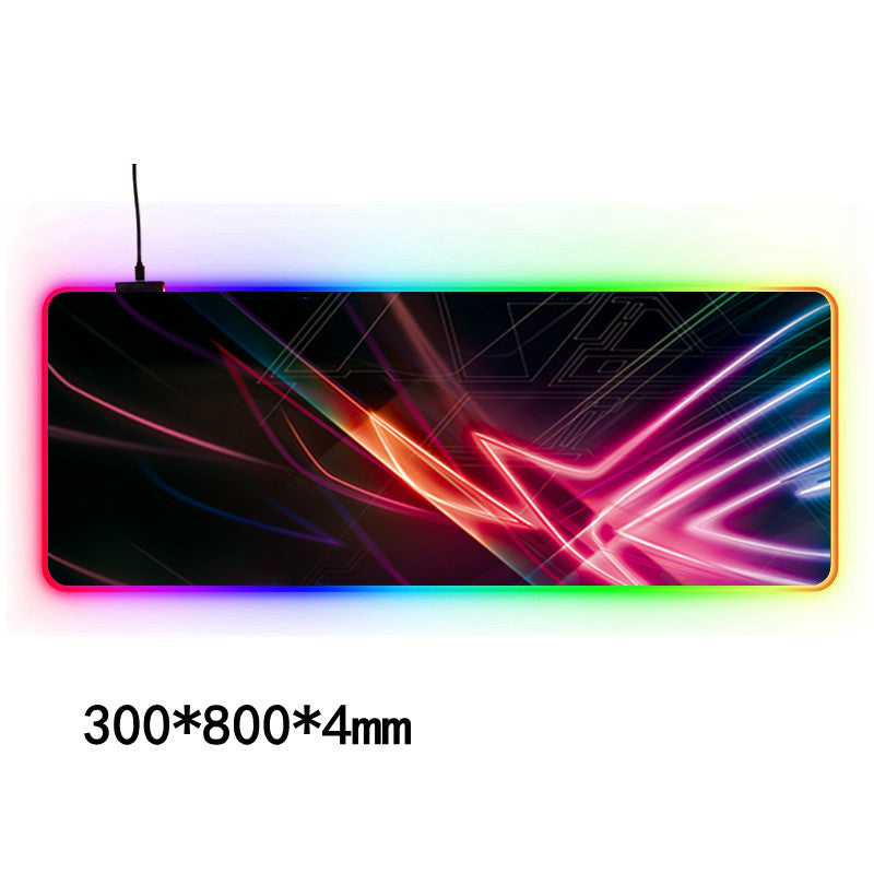 RGB LED Gaming Mouse Pad | Luminous Lighting | Waterproof Cloth | Stitched Edges | 7 Sizes