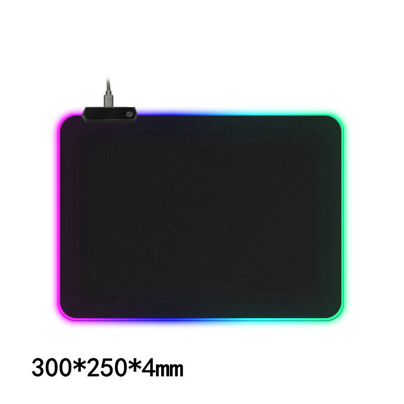 RGB LED Gaming Mouse Pad | Luminous Lighting | Waterproof Cloth | Stitched Edges | 7 Sizes