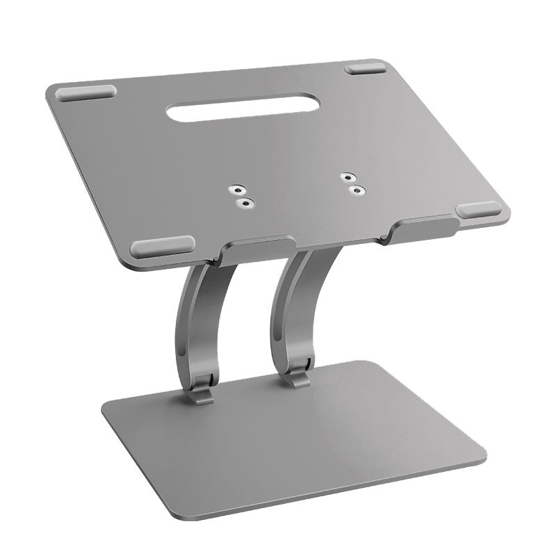 Aluminum Alloy Foldable Laptop Stand | Cooling Base, Adjustable Lift | Black & Gray