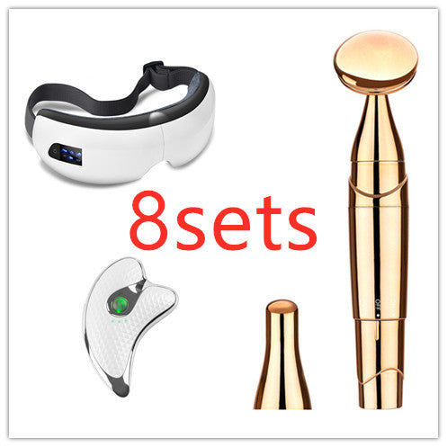 Bluetooth Eye Massager | Air Pressure | Hot Compress | Vibration | 3–6 Modes | 1200mAh | Leather Case | Eye Fatigue, Dark Circles & Sleep Aid