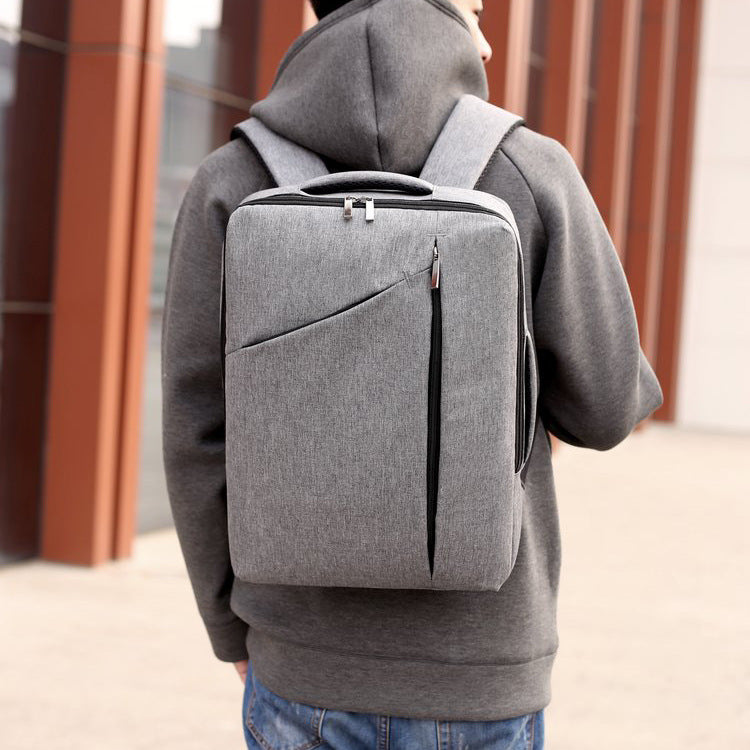 Unisex Laptop Backpack | Zipper | Soft Surface | 31×44×10cm | Black, Blue & Grey | Men & Women