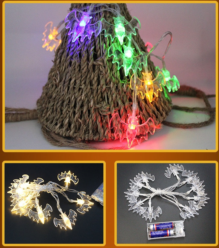 Halloween LED String Lights | 1.2M | 10 LEDs | Battery Powered | Waterproof | White, Warm White & 4 Colours | 9 Pendant Designs | Indoor & Outdoor