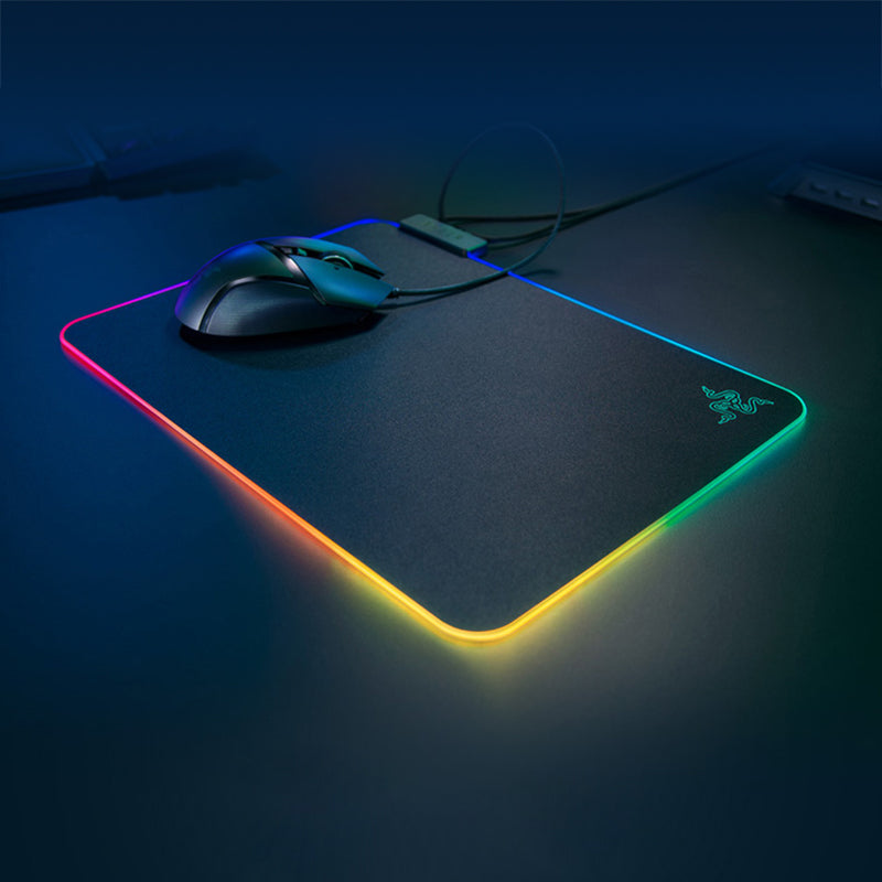 Razer Firefly V2 RGB Gaming Mouse Pad | 19-Zone Chroma Lighting, Micro-Textured, Cable Catch | Black