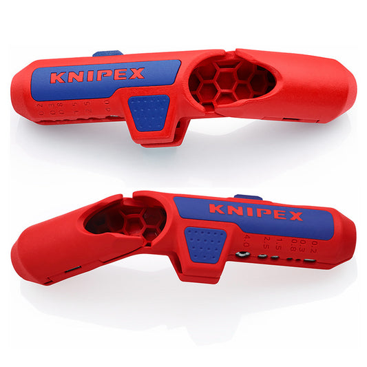 KNIPEX German-Style Wire Stripper | Curved Handle, 135mm, 8-13mm Cable, CAT5-7 & Coaxial, 2 Styles