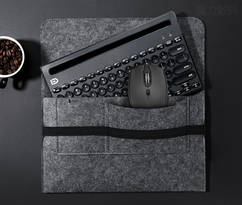 Wireless Bluetooth Keyboard & Mouse Combo Set | USB Bluetooth, Black & Pink, Optional Storage Bag