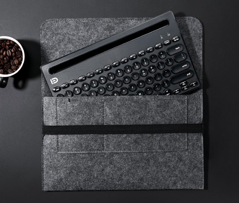 Wireless Bluetooth Keyboard & Mouse Combo Set | USB Bluetooth, Black & Pink, Optional Storage Bag