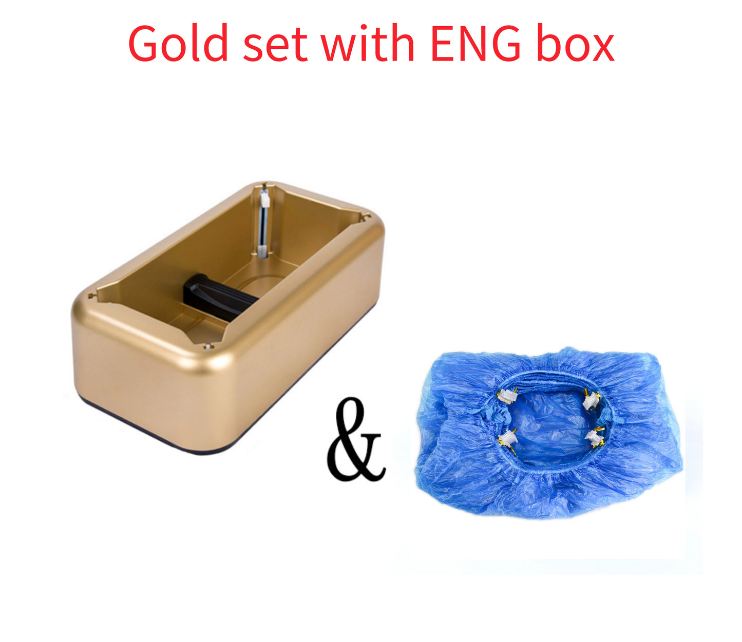 Automatic Disposable Shoe Cover Dispenser | 42×21×13cm | Blue, Gold, Purple, Silver & Rose | Machine Only, With 100pcs Shoe Covers & Gift Box Set | Home, Office & Medical Use