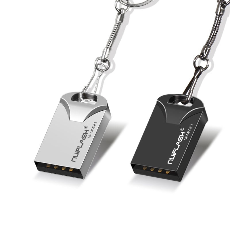 Mini USB Flash Drive | USB 2.0 | 4GB–128GB | Black & Silver | Solid State Storage