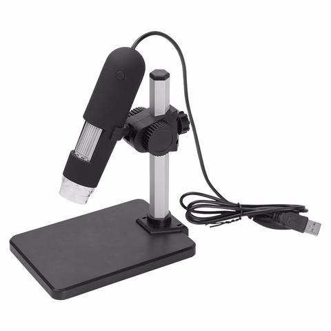 1000X USB Digital Microscope Camera | 8 LED | 5× Digital Zoom | 0–40mm Focus | 640×480 | 30fps | Driver-Free | USB 2.0 | Black