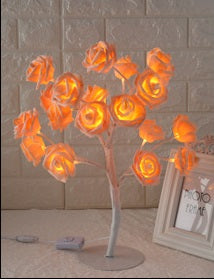 Decorative LED Flower Tree Lamp | Warm Light | 220V | Indoor & Window Decor | 8 Colour Combos | EU, US & USB | Gift