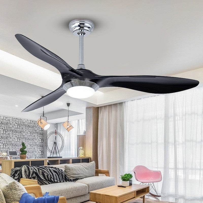 Model 1036 52-Inch ABS Fixed Blade LED Ceiling Fan with Remote | Low Voltage ≤36V, 3C Certified, Black & White