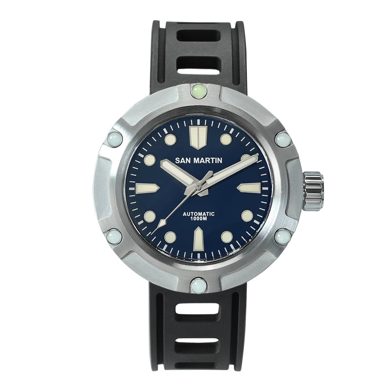 46mm Luxury Diving Mechanical Watch – Sapphire Crystal, Ceramic Bezel & Luminous Hands