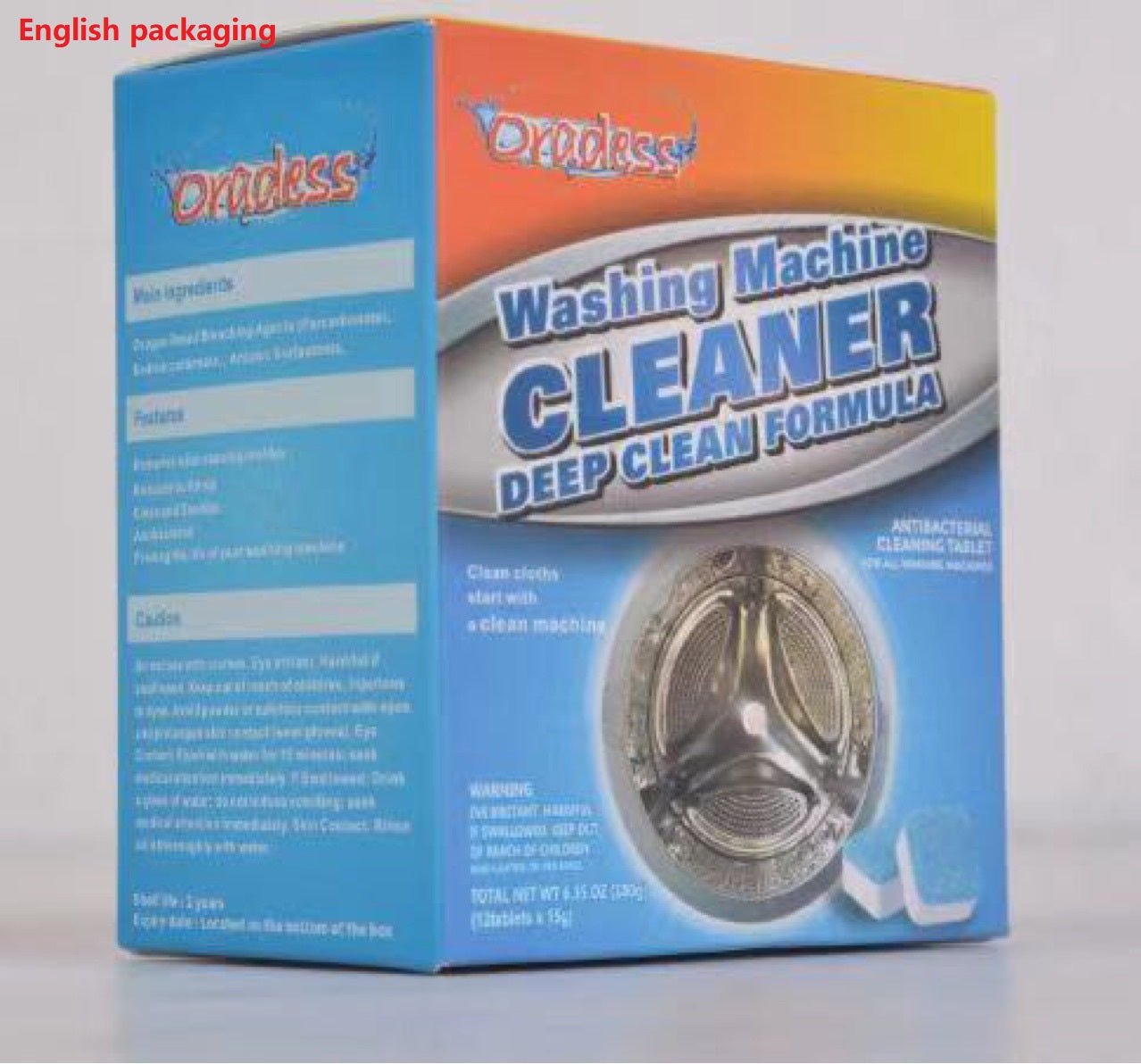 Washing Machine Tub Cleaning Bomb Tablets | Active Oxygen | Deep Clean | Deodorises | 15g Each | 1–100pcs | Blue & White | All Machine Brands