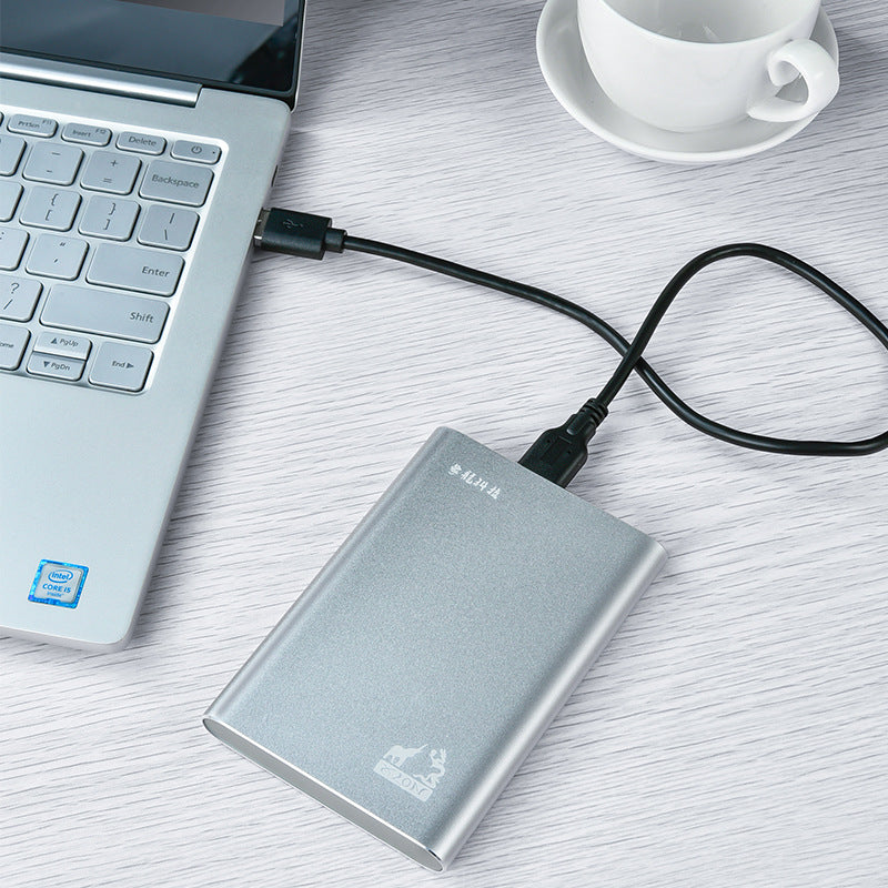 2.5" Portable External Hard Drive | USB 3.0 | 80GB–1TB | Metal Shell | No Power Supply Needed | Black & Silver