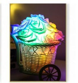 LED Rose Flower Fairy String Lights | Steady-On | Battery, USB & EU Plug | 1m, 1.5m, 2m & 10m | Colourful, Red, Warm White & White | Valentine's, Christmas & Party Decor