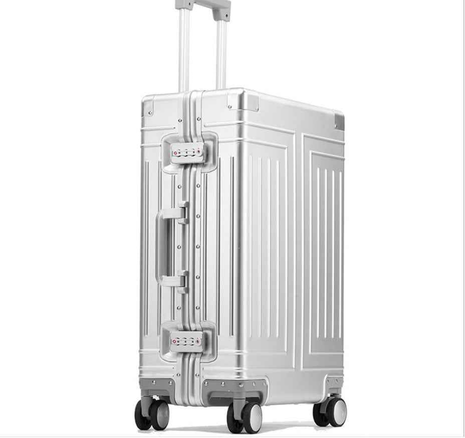 Aluminium Magnesium Alloy Hard Shell Trolley Case | Waterproof, Anti-Theft, Universal Wheel | 20–29 Inch | Multi-Colour