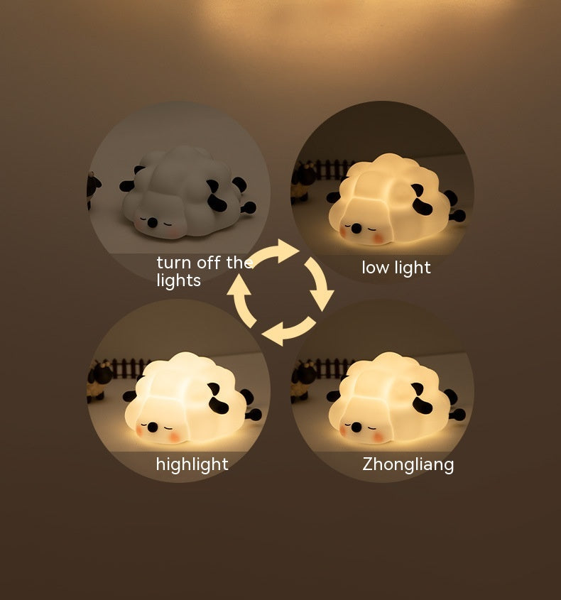 Silicone Animal Night Light | BPA-Free | 3 Brightness Levels | 30-Min Timer | 6hr Battery | Type-C | Kids Bedroom | Black, Pink, Panda & Rabbit