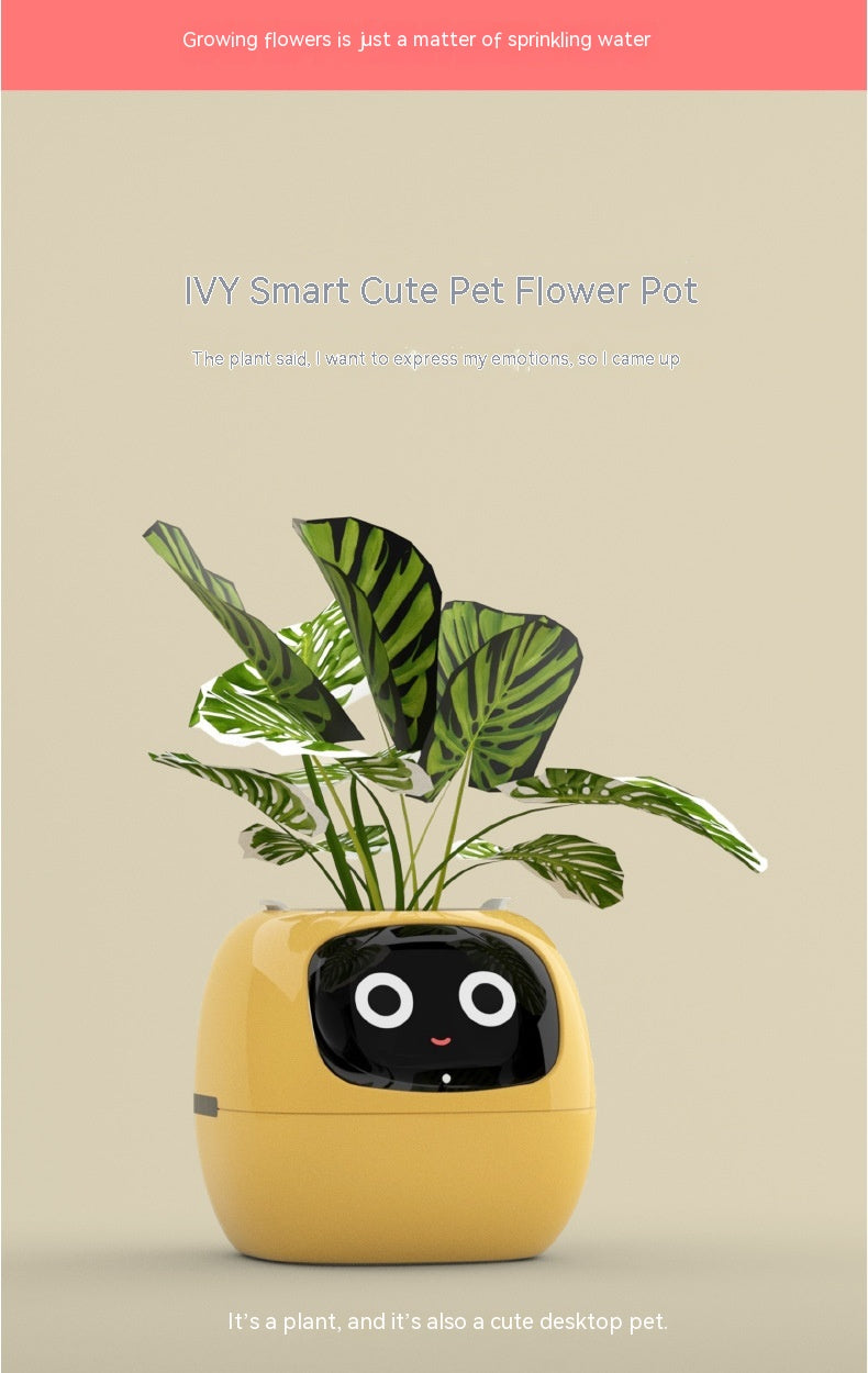 Smart AI Electronic Plant Pot – 7 Sensors, 49+ Expressions & Intelligent Water Monitor