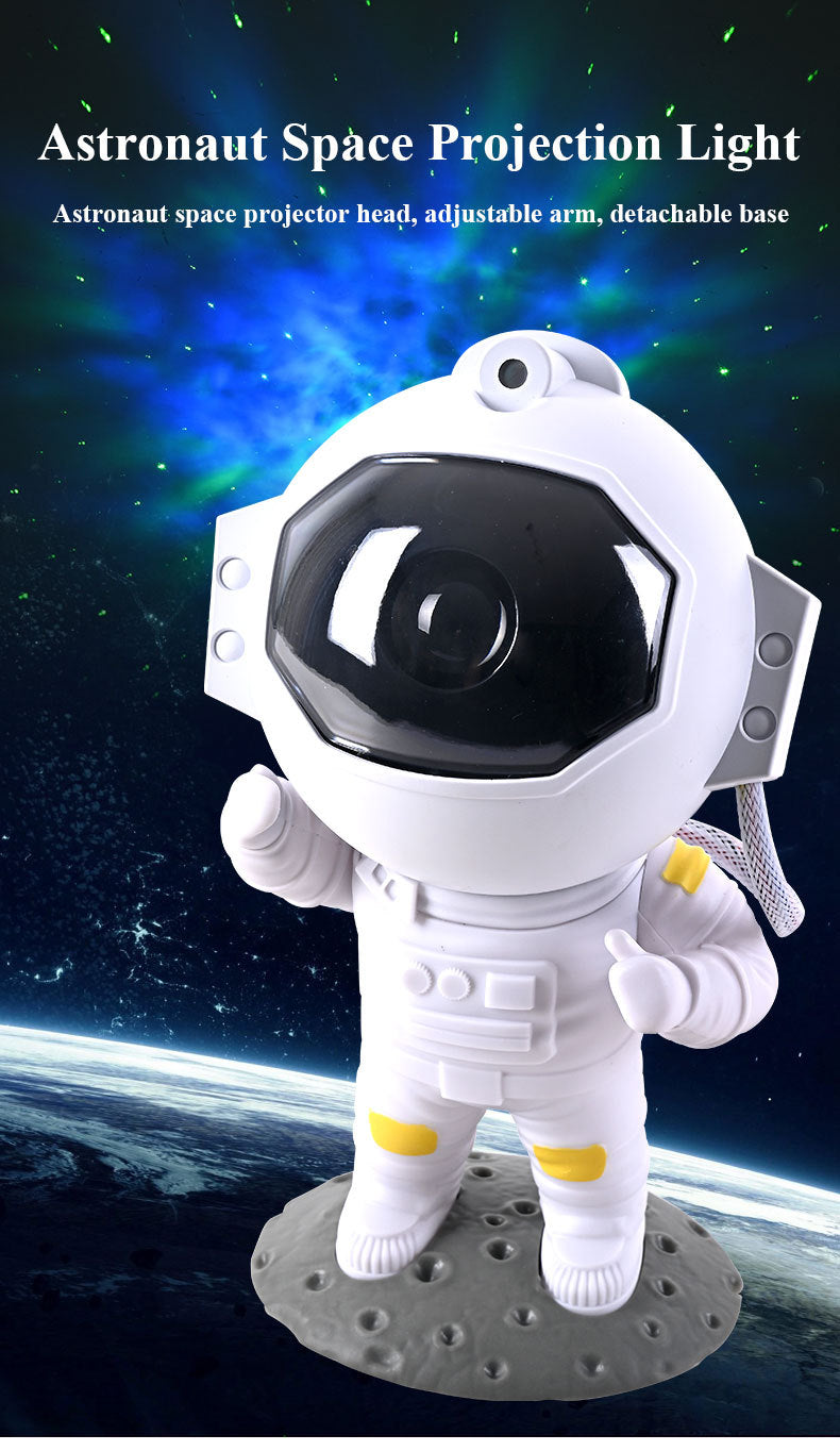 Astronaut Galaxy Star Projector Night Light | USB | <5W | 532nm Laser | Remote | Magnetic Detachable | 22cm | ABS+PC | Nebula & Stars | Bedroom, Kids & Gift
