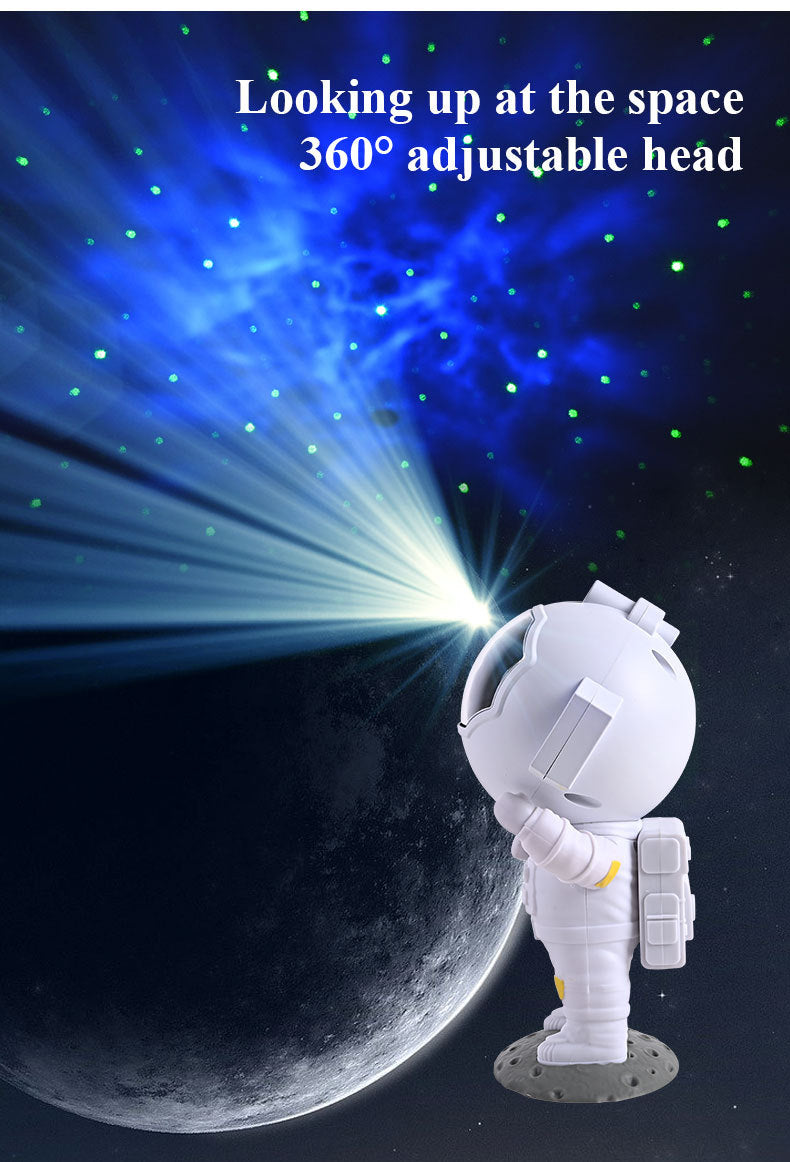 Astronaut Galaxy Star Projector Night Light | USB | <5W | 532nm Laser | Remote | Magnetic Detachable | 22cm | ABS+PC | Nebula & Stars | Bedroom, Kids & Gift