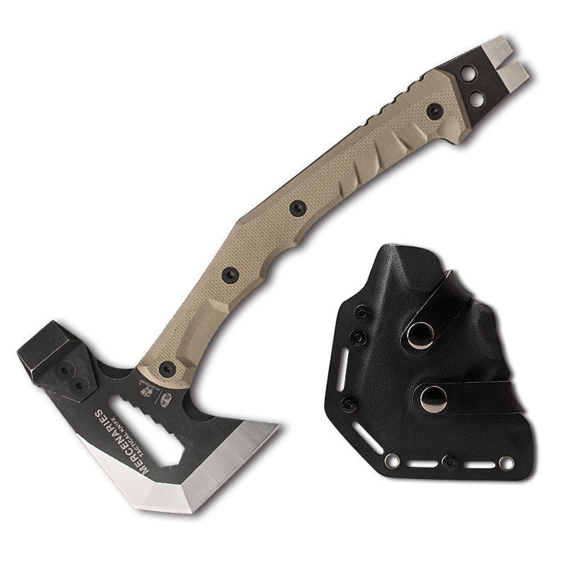 FT-02 Tactical Multi-Function Camping Axe | 440C Steel, 58HRC, G10 Handle, Axe + Hammer + Hex Driver