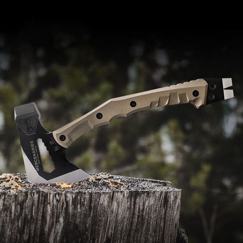 FT-02 Tactical Multi-Function Camping Axe | 440C Steel, 58HRC, G10 Handle, Axe + Hammer + Hex Driver