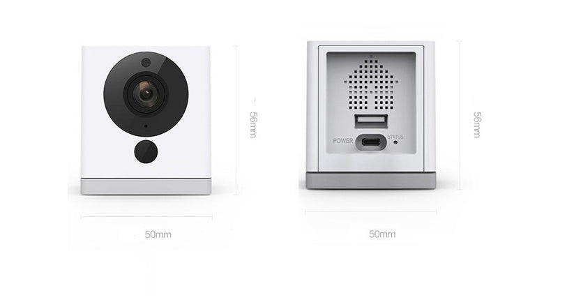 1080p Indoor WiFi Smart Security Camera | 110° Wide Angle | F2.0 | Night Vision | Compact Square | White