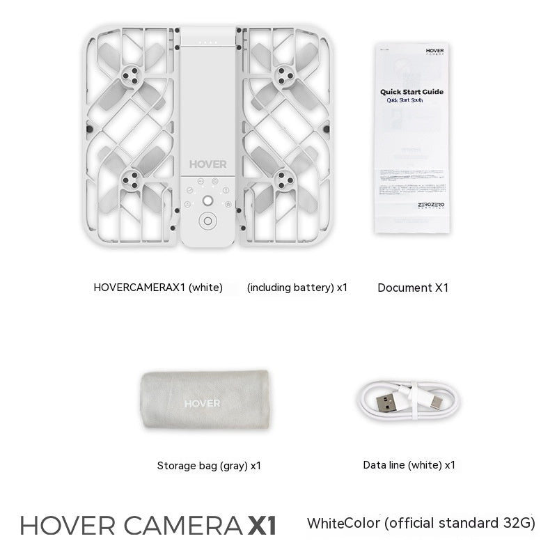 Hafu X1 Follow-Me Camera Drone | Magnesium Alloy, Auto-Tracking (Black/White)