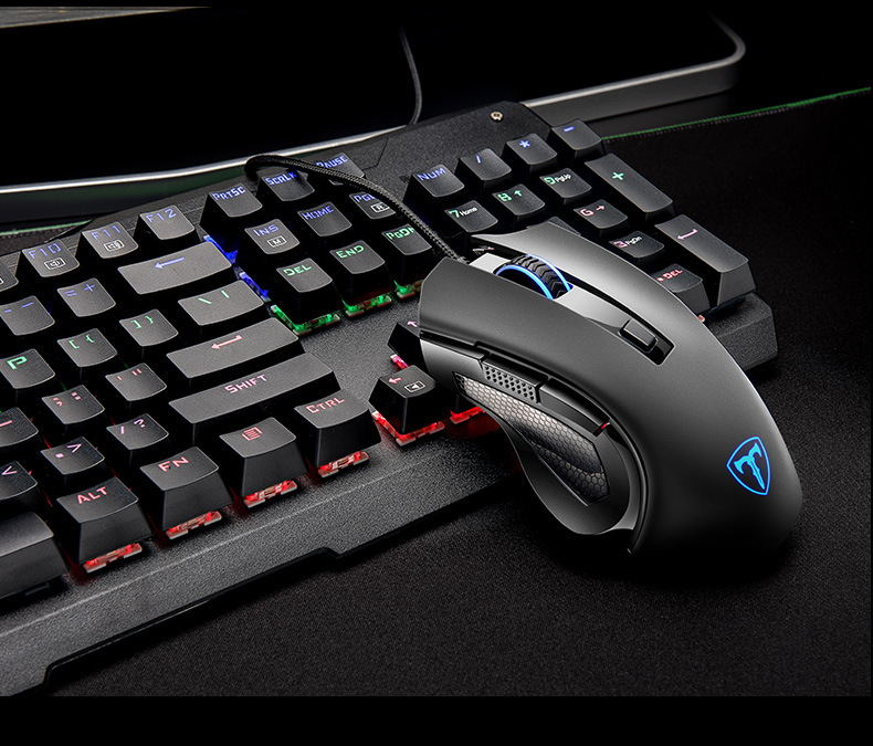 6-Button Wired USB Gaming Mouse | 8M Click Life | 130×85×45mm | Ergonomic | Black