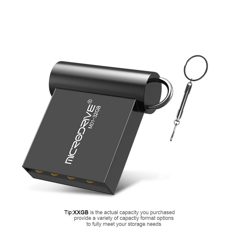 Mini Metal USB 2.0 Flash Drive | Plug & Play, Bus-Powered | 4GB to 64GB | Black & Silver