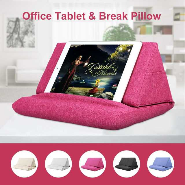 Memory Foam Tablet & Phone Holder Pillow | Candy Shape, Slow Rebound | Beige, Black, Grey, Purple, Red