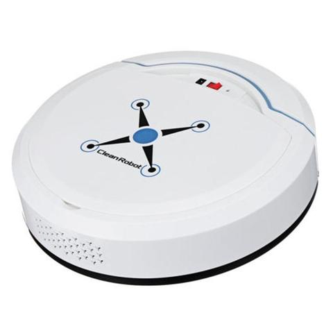 Mini Robot Vacuum Cleaner | USB Rechargeable | Auto Obstacle Detection | ABS | 22.8cm | Black & White | Home Floor Sweeper