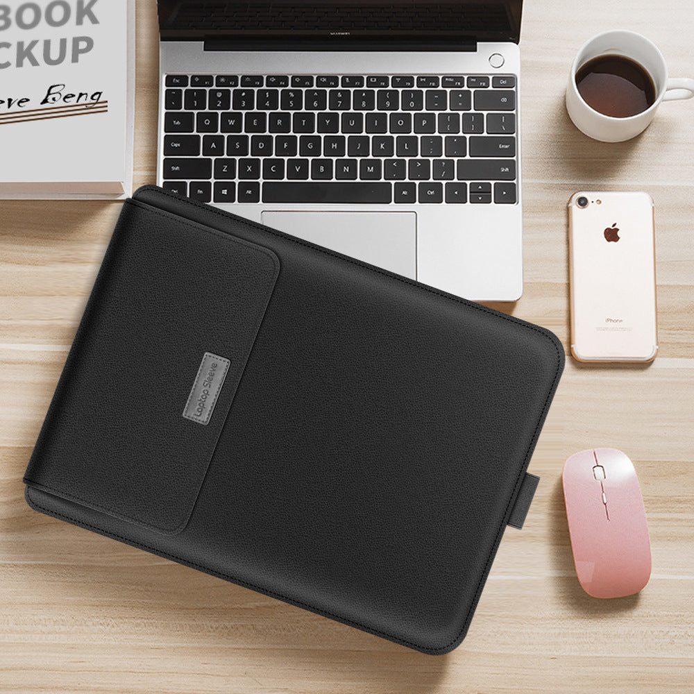 PU Leather Laptop Sleeve Case | TPU Inner | 11–12”, 13” & 15” | Business & Travel | Black, Brown, Green, Grey, Navy Blue, Red & Rose Gold