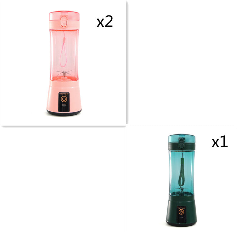 380ml USB Rechargeable Portable Personal Blender | 2000mAh, Food-Grade PC, Dual Safety Protection, Blue, Green, Pink & Yellow