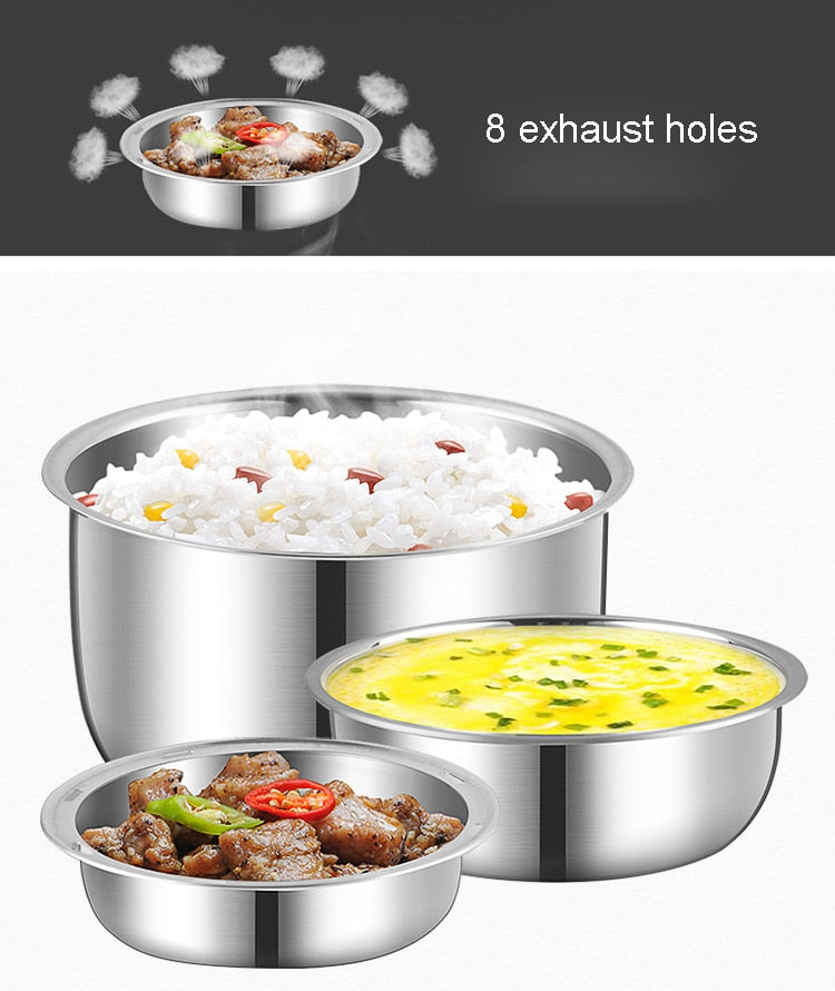 Electric Heated Lunch Box | 200W | 220V | 2-Layer 1L & 3-Layer 2L | 190×190×190mm | Portable Food Warmer | Office, Work & Travel