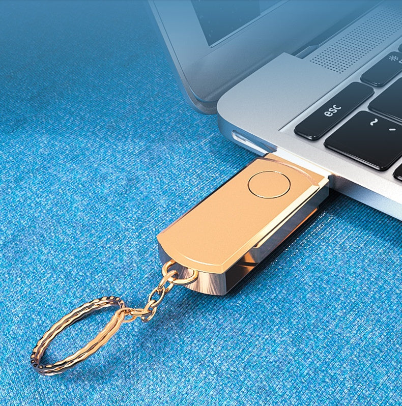 Metal USB Flash Drive | 128GB & 256GB | OTG | Gold, Rose Gold & Silver | USB TV & Car Audio Ready