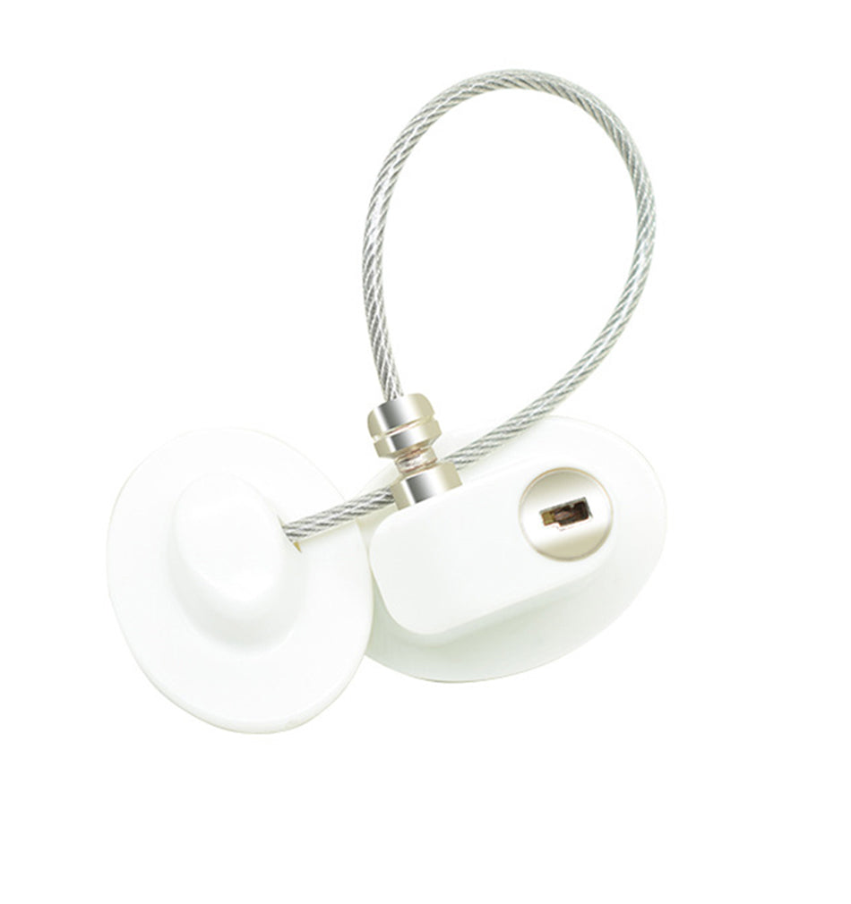 Child Safety Window & Cabinet Chain Lock | Flexible Cable | Adhesive Mount | Black & White | 1–8pcs